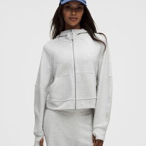 Lululemon scuba waffle zip hoodie heathered gray XS/S